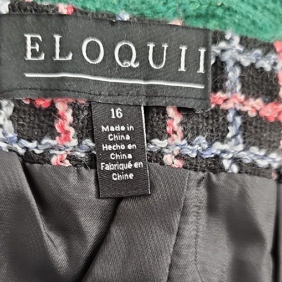 Eloquii Black and Mauve Plaid Skirt - Picture 5 of 6